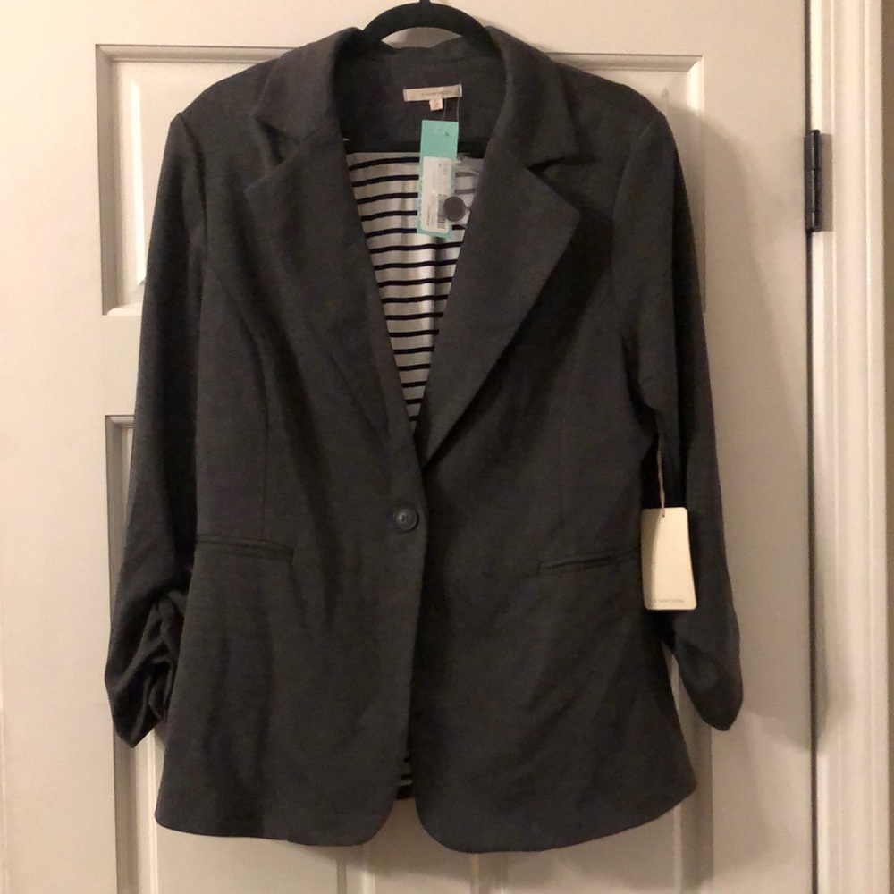 41 Hawthorne 3/4 Ruched sleeve blazer XL NWT